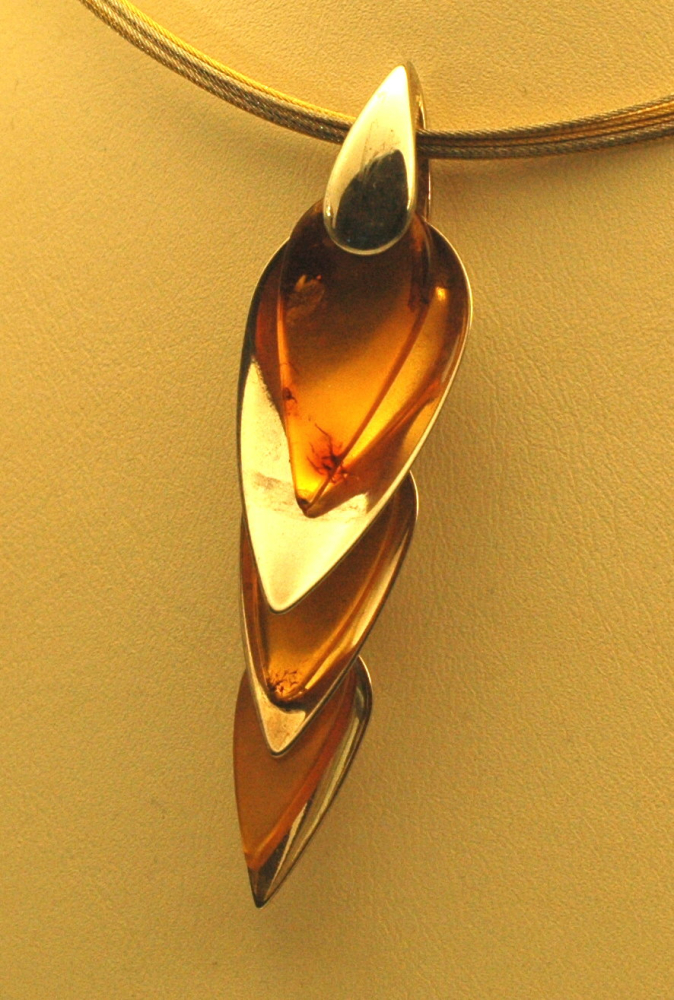 Bernstein Anhänger Silber 925